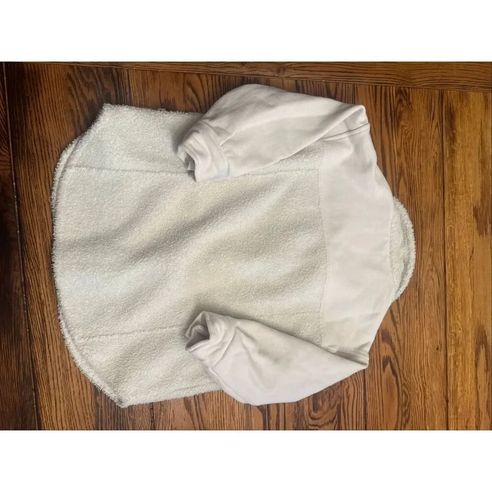 Goumi White Alabaster Sherpa Long Sleeve Button Down Farm Shacket Size‎ 5T-6T